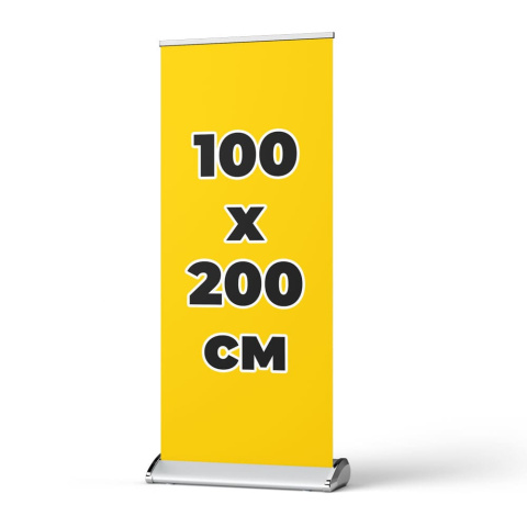Мобильный стенд Капля Роллап DLC НО алюминий, 100x200см, 3,8кг